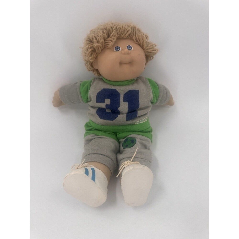 Cabbage Patch Kids Doll Head Mold #8 Blonde Signature Stamp Original Outfit 1985